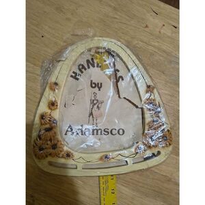 Purse Handles VTG Adamsco Cast Polyester Embossed Sunflower macrame needlepoint